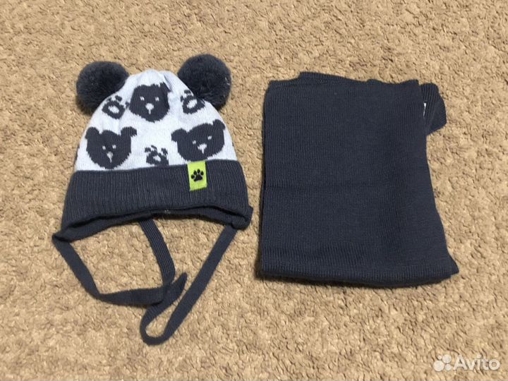 Шапочка и шарф 0+