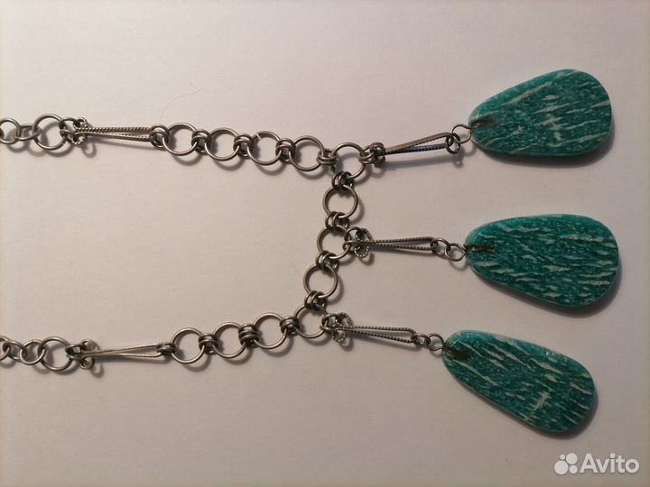 Колье с амазонитом