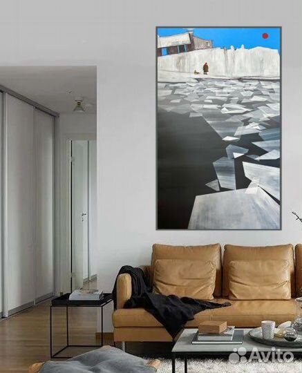 Авторская картина маслом «Апрель», большая