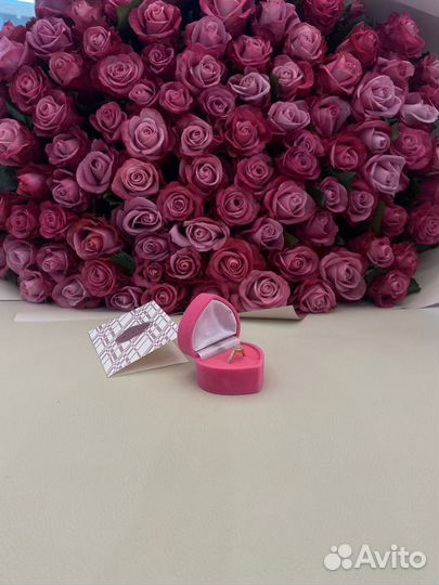 Цветы букеты 101 роза