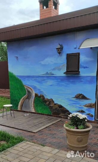 Работа с фасадами зданий: роспись, реставрация