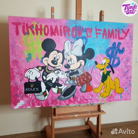 Картина холст скрудж Монополи Бэнкси стрит арт