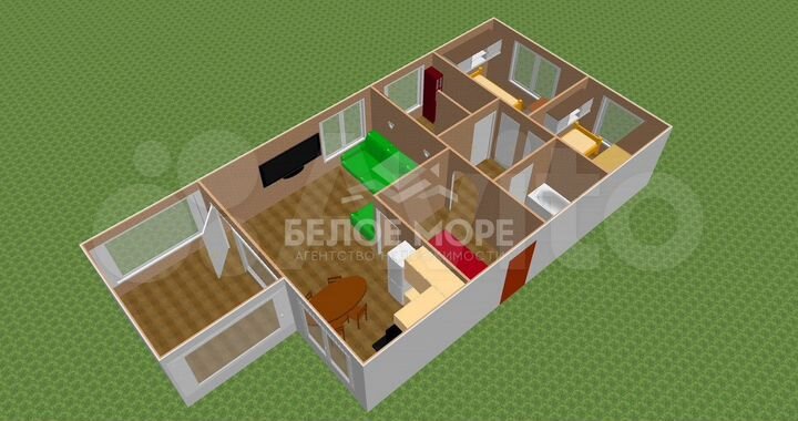 3-к. квартира, 78,1 м², 4/5 эт.