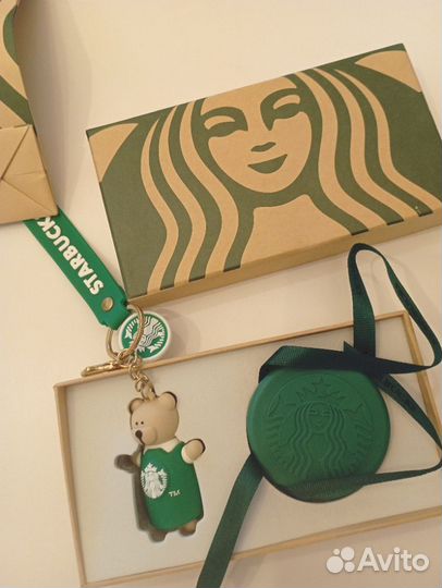 Набор Старбакс Starbucks(брелок+ароматизатор)