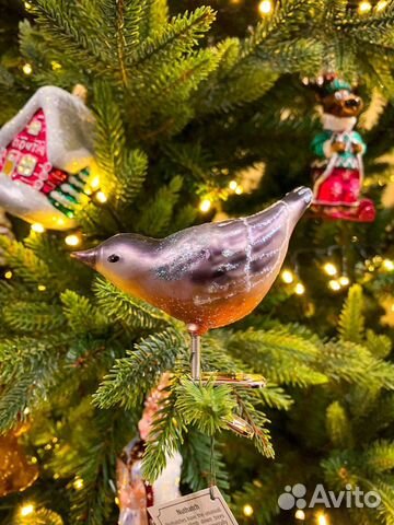 Елочная игрушка птичка, США, owc