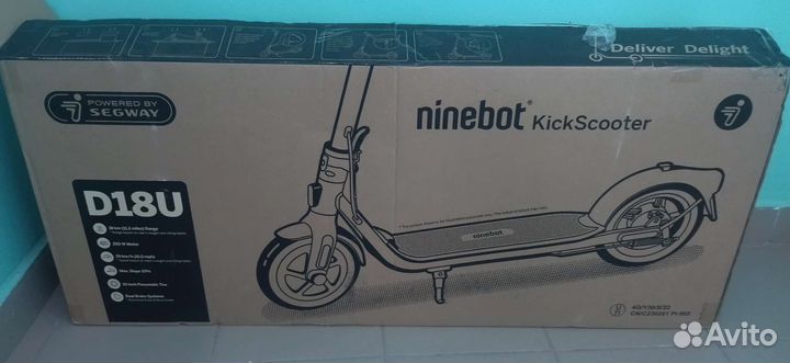 Электросамокат Ninebot KickScooter D18U, до 100 кг