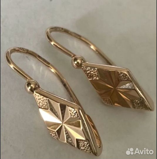 Золотые серьги СССР 583 проба
