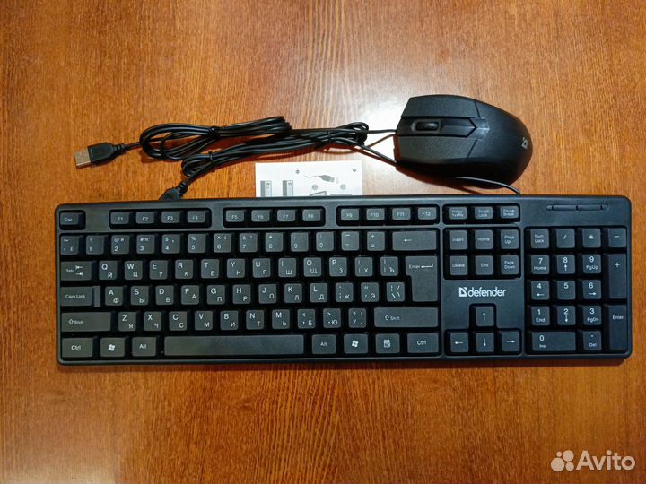 Клавиатура + мышка проводная
