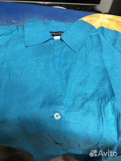 Льняная рубашка туника marina rinaldi