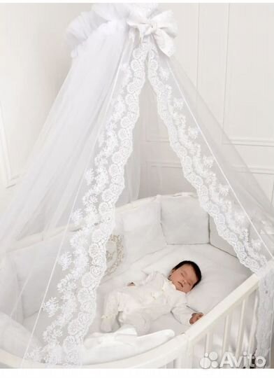 Балдахин белоснежный+крепление