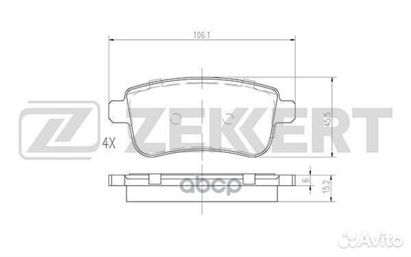 Колодки торм. диск. задн. Renault Grand Scenic
