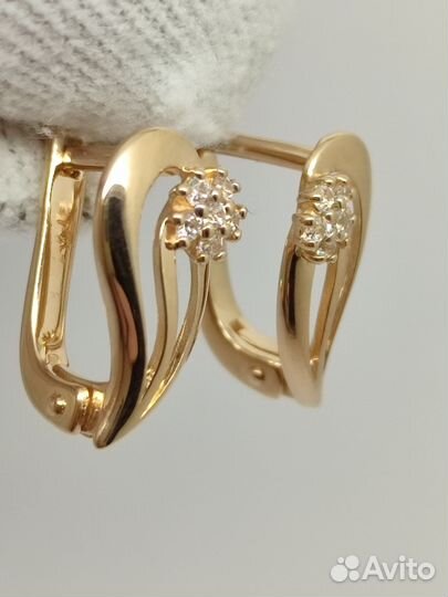 Серьги золотые 585 пробы