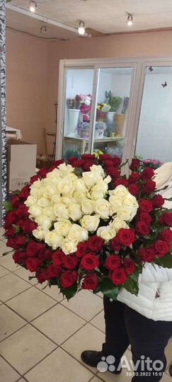 Цветы Розы Свежие от 60 до 70 см. Доставка