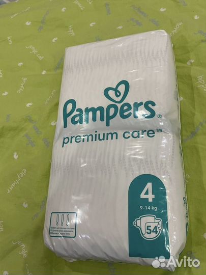 Подгузники pampers premium care 4