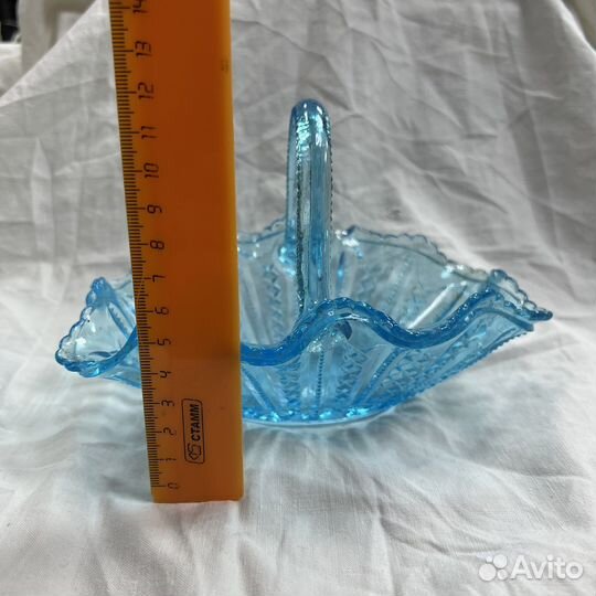 Старинная вазочка корзиночка отъ М.Ф. на 10 летъ