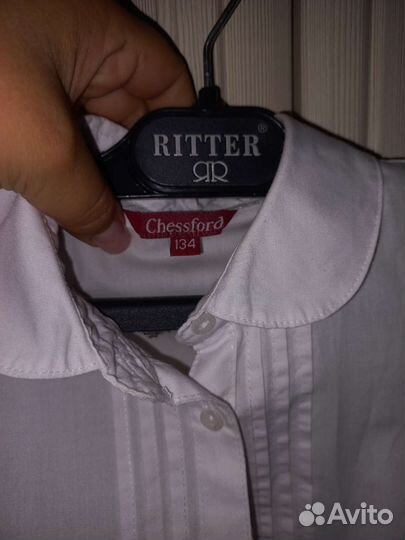 Блузка школьная с коротким рукавом размер 134