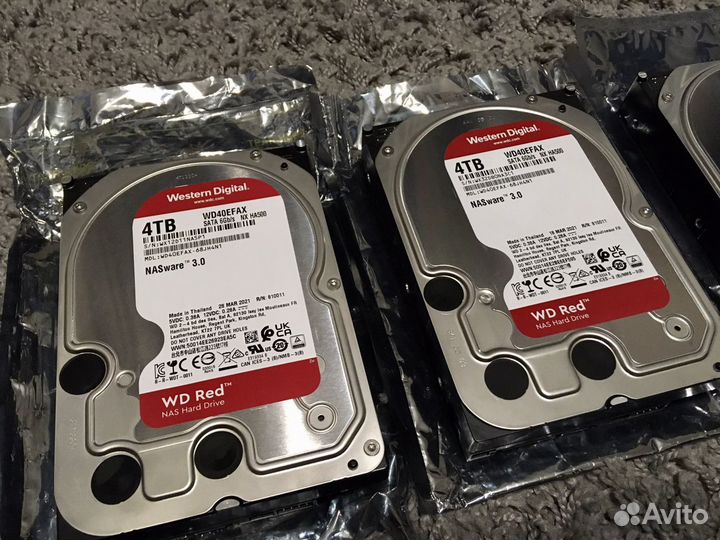 Жесткий диск WD Red 4TB NAS 256mb Кэш 3шт