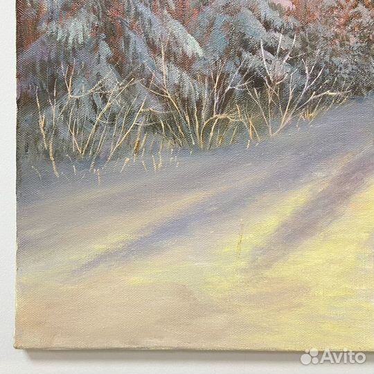 Картина В зимнем лесу 100х70 см Художник Петряшев
