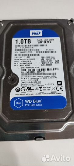Жесткий диск hdd 1 tb wd blue