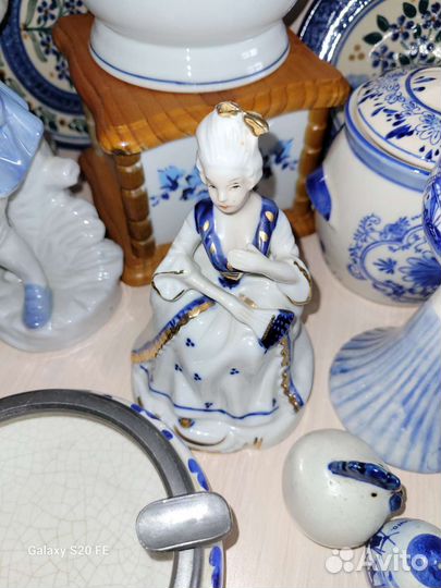 Мельница, фарфоровые статуэтки, тарелки роспись