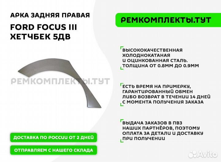Арка задняя правая Ford Focus 3 5 дв хетчбек