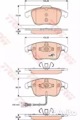Колодки тормозные дисковые перед
