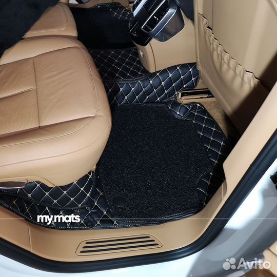 3D коврики из экокожи на Porsche на заказ