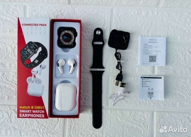 Smart watch +air3 комплект с наушниками новый