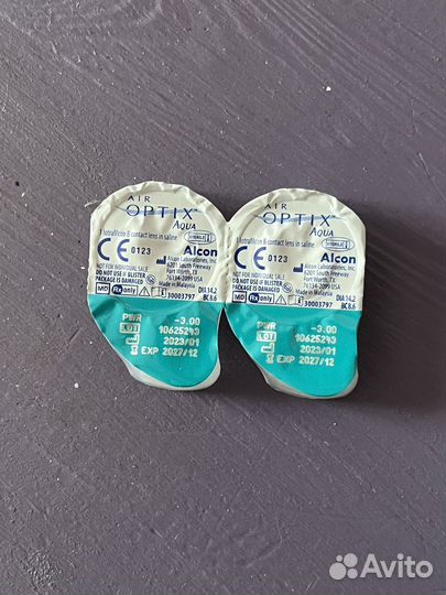 Линзы контактные -3