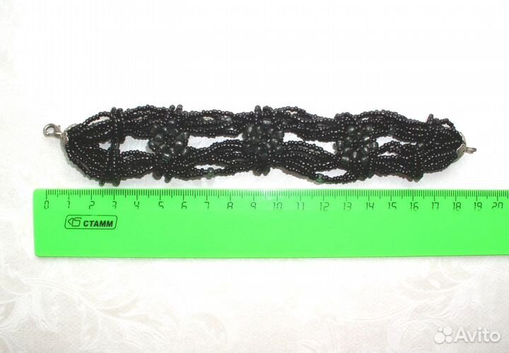 Ожерелье, браслет и серьги из бисера