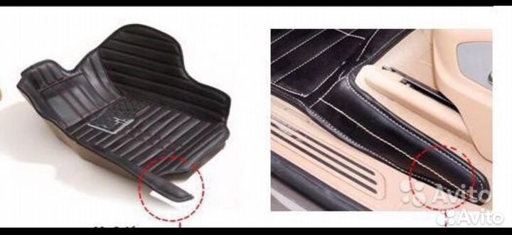 Кожаные автомобильные коврики