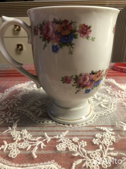 Кофейный сервиз,набор тарелок с блюдом чашка 0,5 л