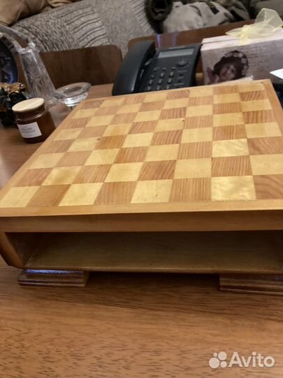 Шахматы+шашки деревянные ручной работы