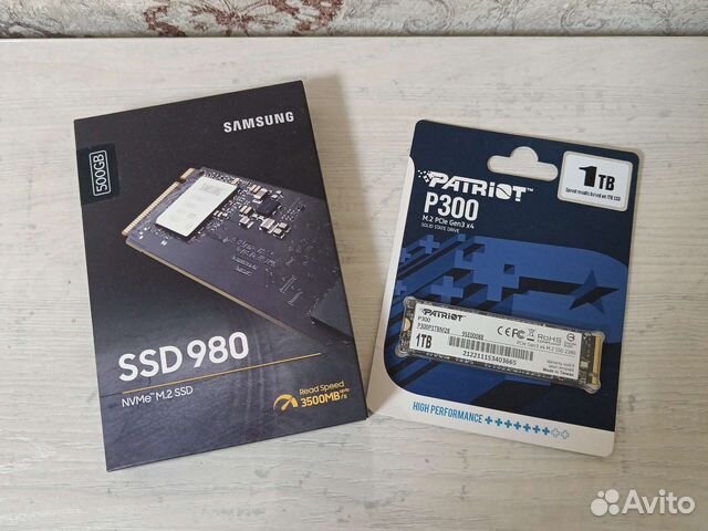 Жесткие диски SSD Samsung 980, patriot P300