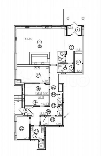 Коммерческая площадь с арендатором, 175.3 м²