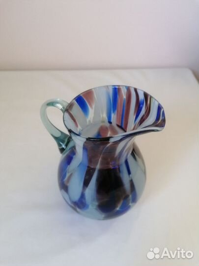 Кувшин цветное стекло СССР