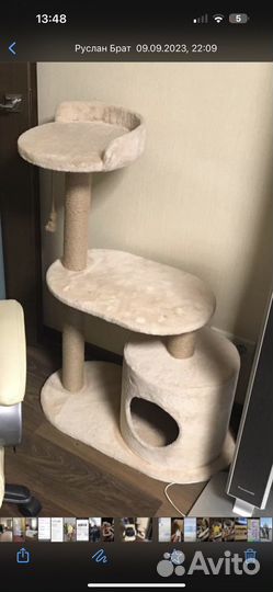 Когтеточка домик для кошки бу