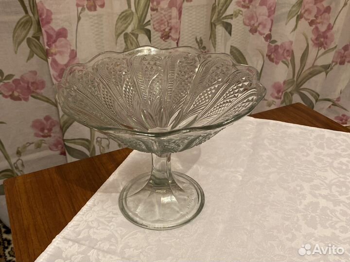 Ваза для фруктов на ножке СССР