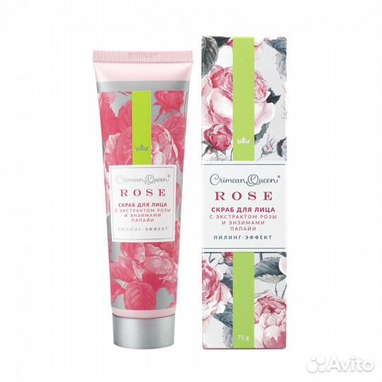 Скраб для лица Пилинг-эффект с экстрактом розы и