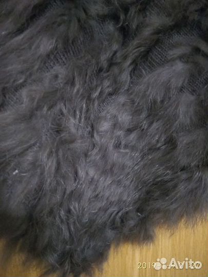 Пончо(вязанный серый кролик)