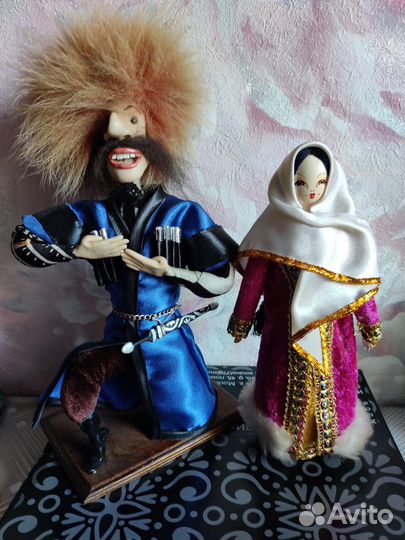 Джигит и горянка- куклы времён СССР