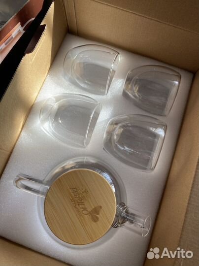 Набор заварочный чайник и чашки