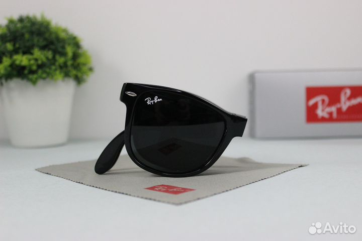 Очки Ray-Ban 4105 Wayfarer Folding Black глянец