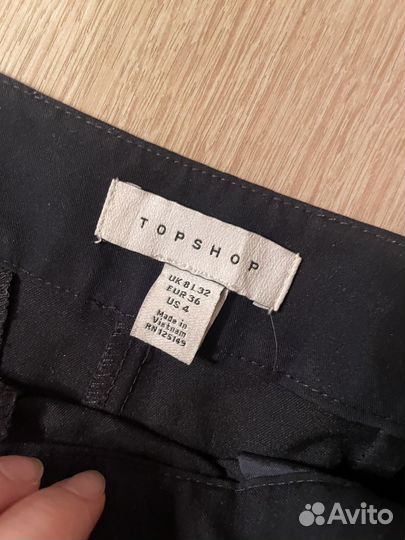 Классические зауженные брюки topshop, uk 8