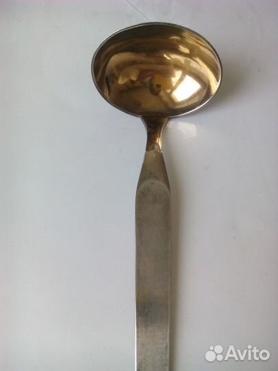 Мельхиоровая салатная ложка -половник СССР клеймо