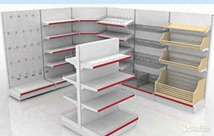 Стеллажи для торгового зала б/у Водолей Нордика