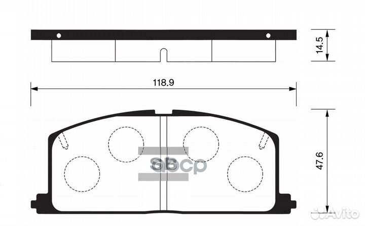 SP1105 колодки дисковые передние Toyota Camry
