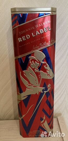 Металлическая коробка от виски Red Label