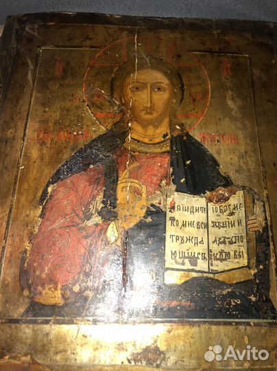 Старинная икона Господь Вседержитель