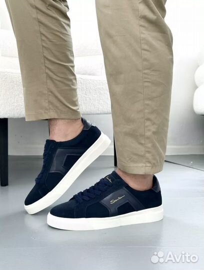 Santoni кеды черные